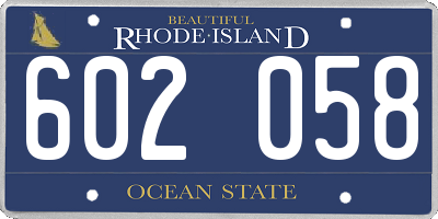 RI license plate 602058