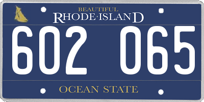RI license plate 602065