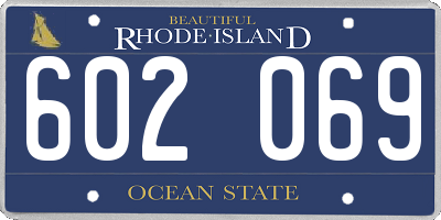 RI license plate 602069