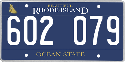RI license plate 602079