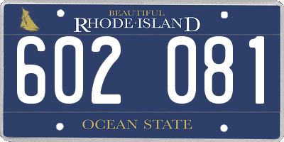 RI license plate 602081
