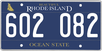RI license plate 602082