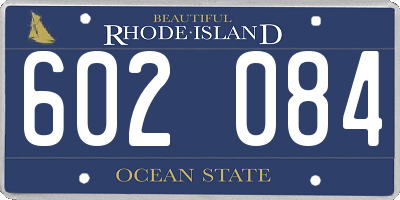 RI license plate 602084