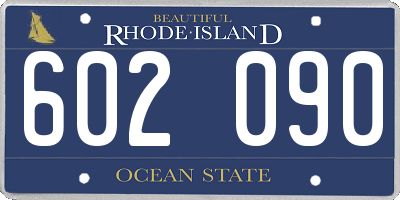RI license plate 602090
