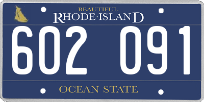 RI license plate 602091