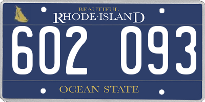 RI license plate 602093