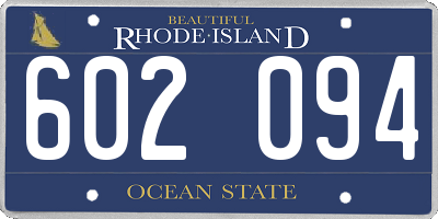 RI license plate 602094