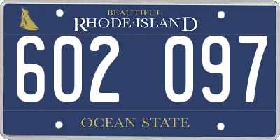 RI license plate 602097