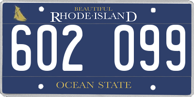 RI license plate 602099
