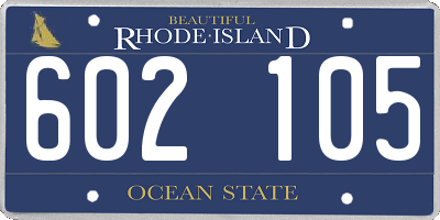 RI license plate 602105