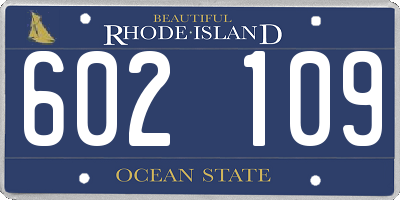 RI license plate 602109
