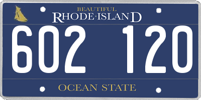 RI license plate 602120