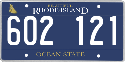 RI license plate 602121