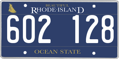 RI license plate 602128