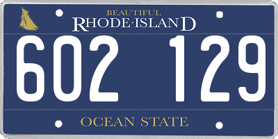 RI license plate 602129