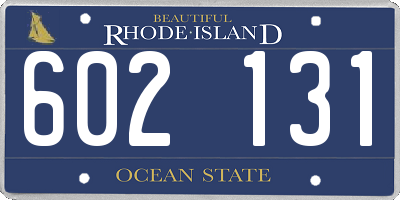 RI license plate 602131