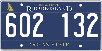 RI license plate 602132