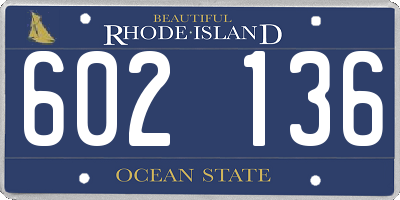 RI license plate 602136