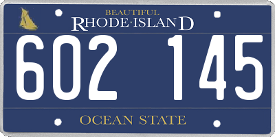 RI license plate 602145
