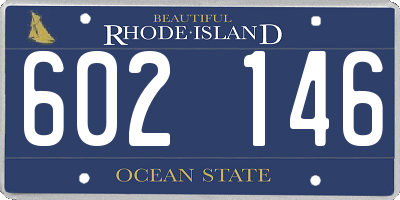 RI license plate 602146