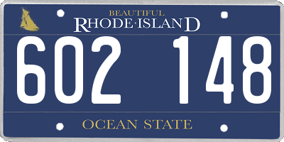 RI license plate 602148