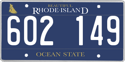 RI license plate 602149