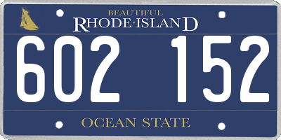 RI license plate 602152