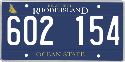 RI license plate 602154