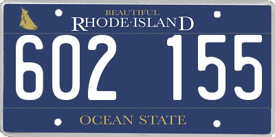 RI license plate 602155