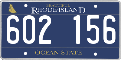 RI license plate 602156