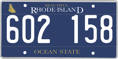 RI license plate 602158