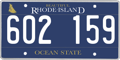 RI license plate 602159