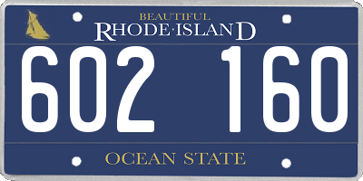 RI license plate 602160