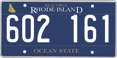 RI license plate 602161
