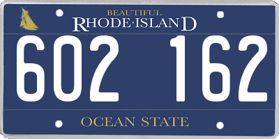 RI license plate 602162