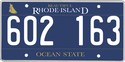 RI license plate 602163
