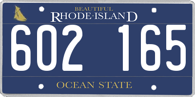 RI license plate 602165