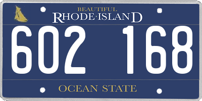 RI license plate 602168