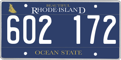 RI license plate 602172