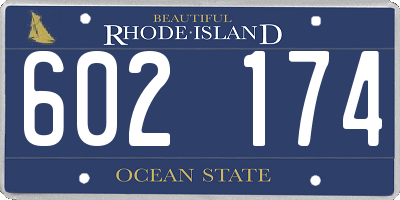 RI license plate 602174