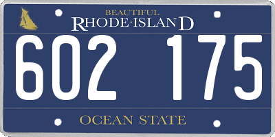 RI license plate 602175