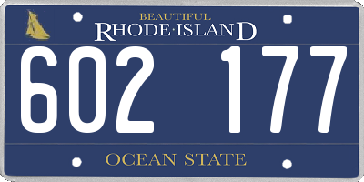 RI license plate 602177