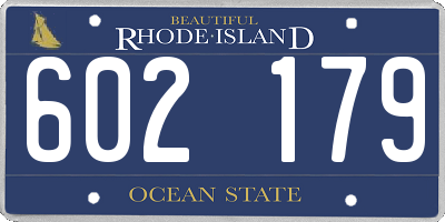 RI license plate 602179