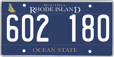 RI license plate 602180