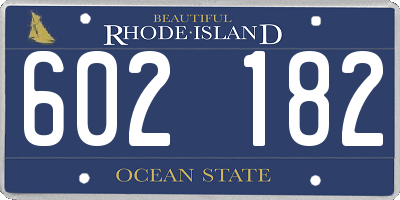 RI license plate 602182