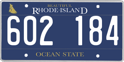 RI license plate 602184