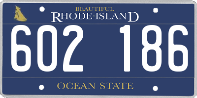 RI license plate 602186