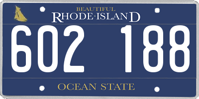 RI license plate 602188