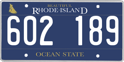RI license plate 602189