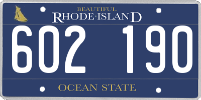 RI license plate 602190